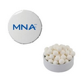 White Snap Top Mint Tin Filled with Mints